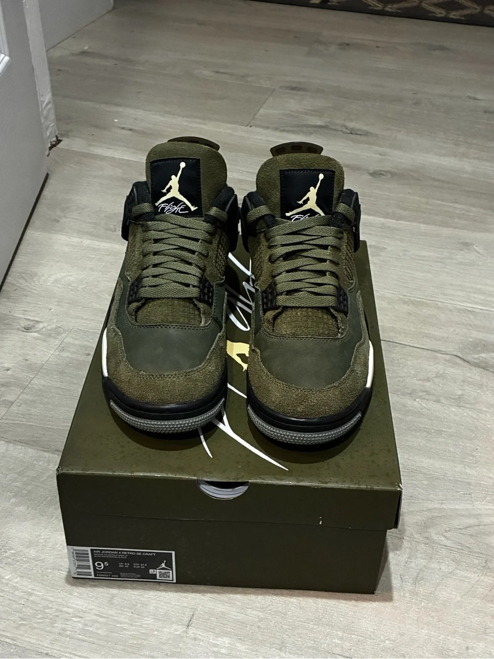 Nike Air Jordan 4 SE Craft in Olive Green and Black